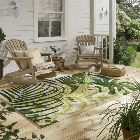 Tapis d'extérieur fait à la machine MANILA Vert