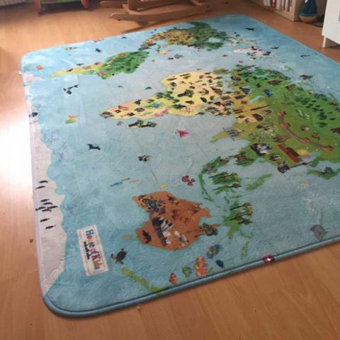 Tapis premier prix DOUX MAPPEMONDE Bleu