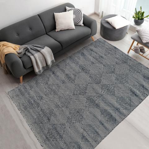 Tapis bohème et ethnique MICAN Gris