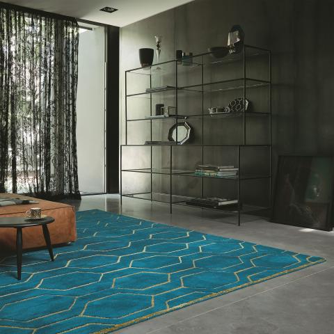 Tapis bleu et vert ARRIS Bleu
