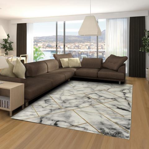 Tapis de couloir MARBLI Gris