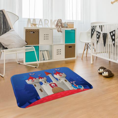 Tapis chambre bébé DOUX CAS Bleu