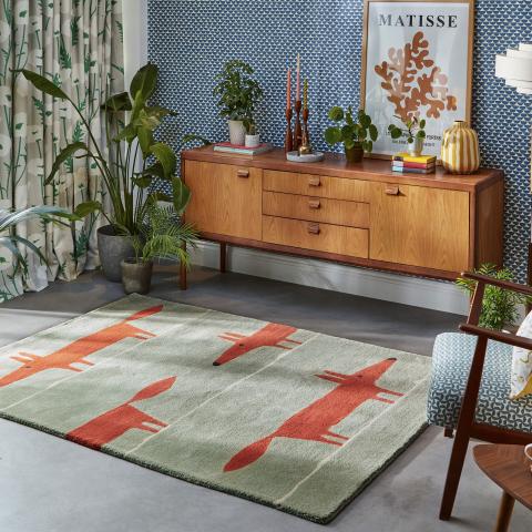 Tapis pour enfant MR FOX Vert