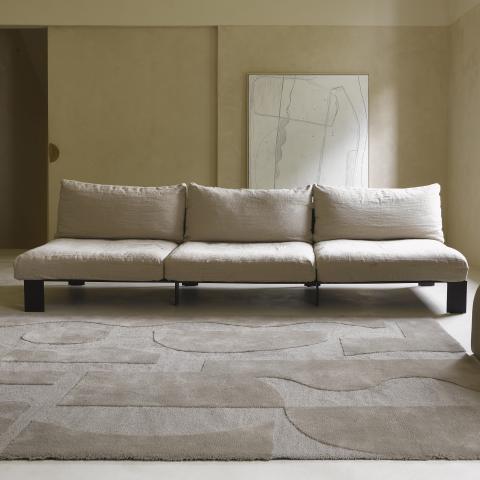 Tapis formes géométriques MURAL Beige