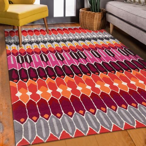 Tapis formes géométriques NOUZALA Multicolore