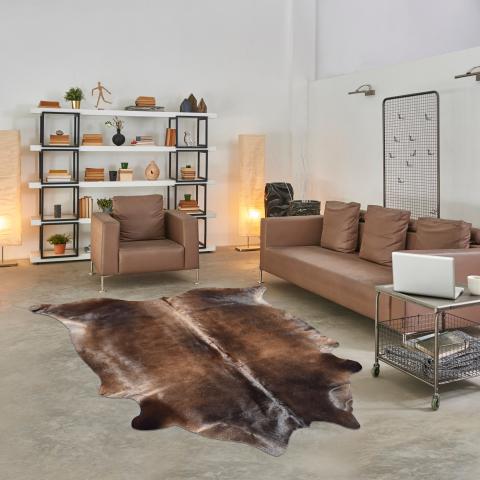 Tapis motif animalier PEAU C Marron