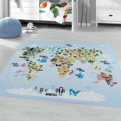 Tapis pour enfant PLAYMAP Bleu