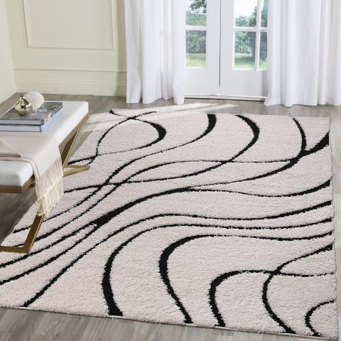Tapis rond POUDA Crème