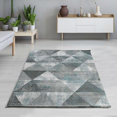 Tapis style seventies BENTO Gris