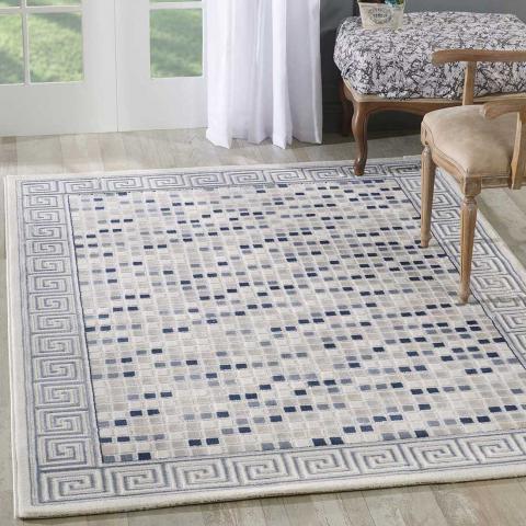 Tapis bleu et vert LYN7 BERIM Bleu