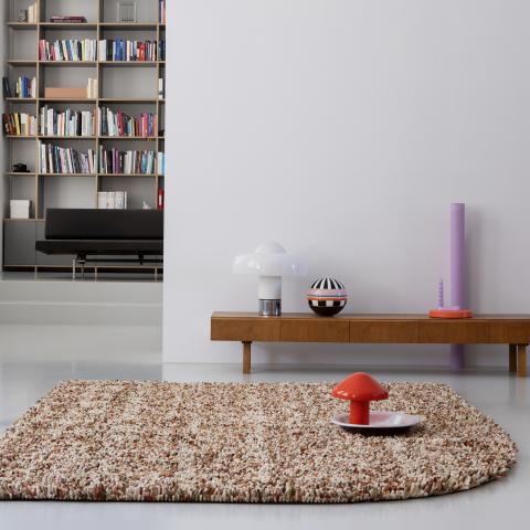 Tapis à poils longs ROCKS Marron