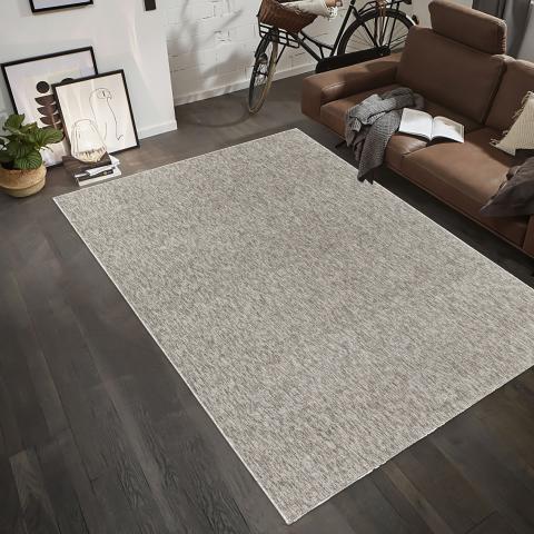 Tapis rond 130 cm SAKRDA Beige