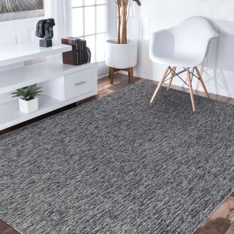 Tapis rond 130 cm SAKRDA Gris