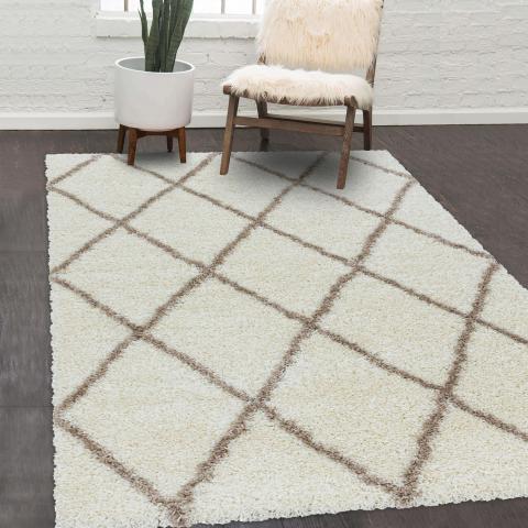 Tapis Berbère SHAGGY A Crème