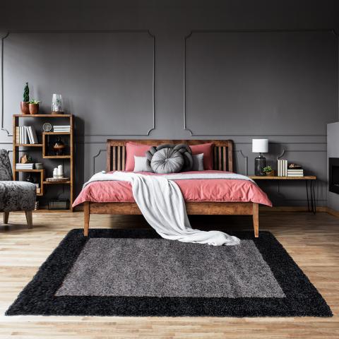 Tapis chinés BORDURE Noir