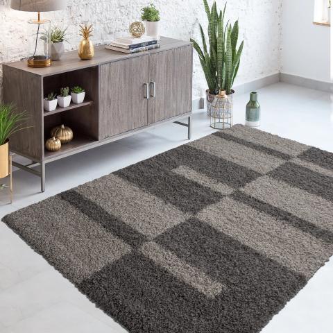 Tapis à poils longs RECTAN Marron
