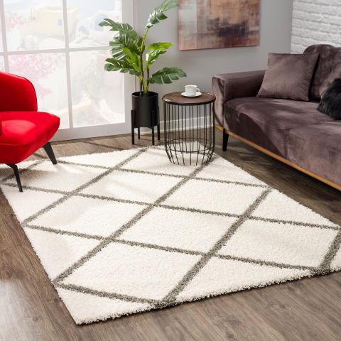 Tapis à poils longs SG MADRAG Crème