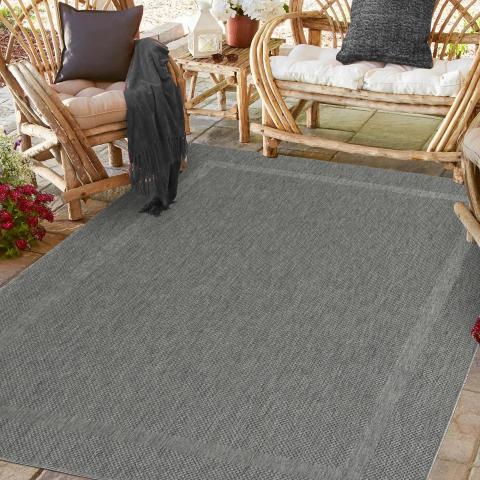Tapis d'extérieur fait à la machine SQUAREXT Gris
