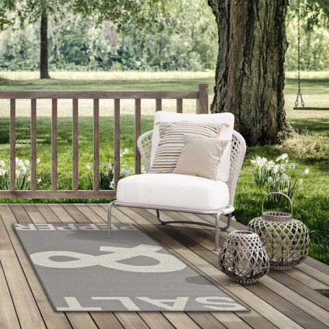 Tapis d'extérieur fait à la machine STALOW 3 Gris