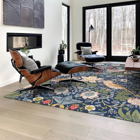 Tapis bleu et vert STRAWBER Bleu