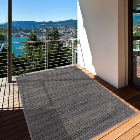 Tapis d'extérieur fait à la machine LYN45 SUNSAU Gris
