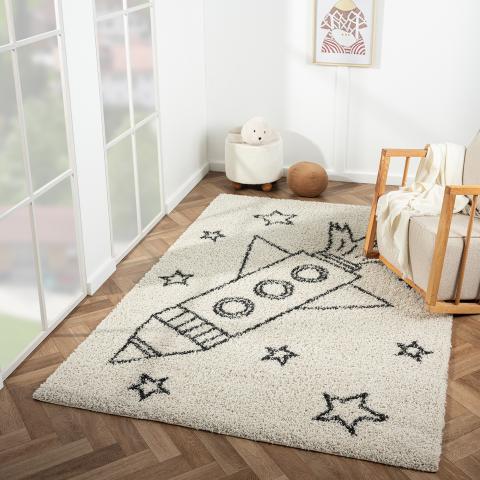 Tapis pour enfant TOTHEMOON Ecru