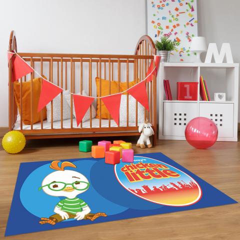 Tapis Disney pour enfant CHICKEN LITTLE Bleu