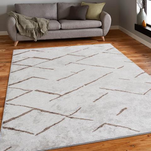 Tapis kilim UNIRIPE Ecru