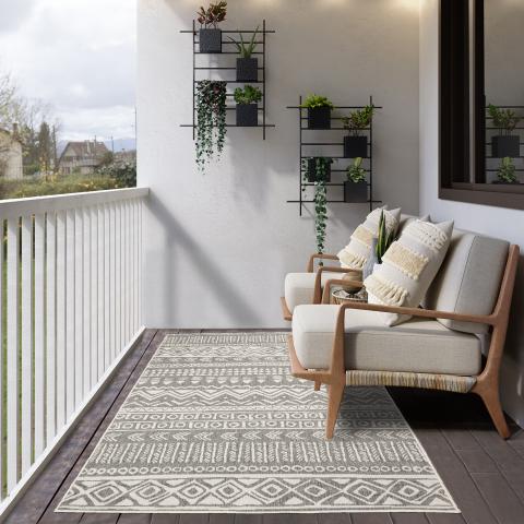 Tapis réversible pour l'extérieur LYN2 AO REVERSIBLE Gris