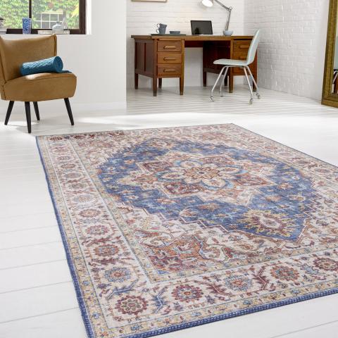 Tapis d'Orient VIVACE 1 Bleu