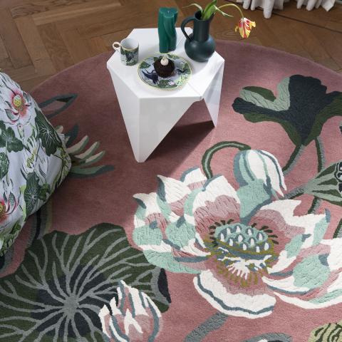 Tapis rond WATERLILY Rose