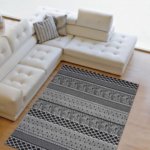 Tapis bohème et ethnique ZIGZOU Gris
