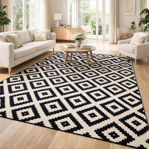 Tapis moderne LYN1 ROMA Crème