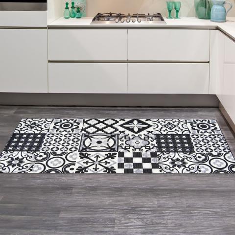 Tapis noir et blanc UTOPIA Noir