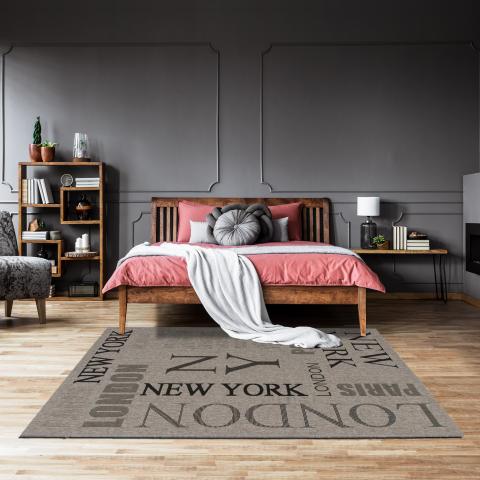 Tapis 60x110 cm LYN45 FOUNTI Argent