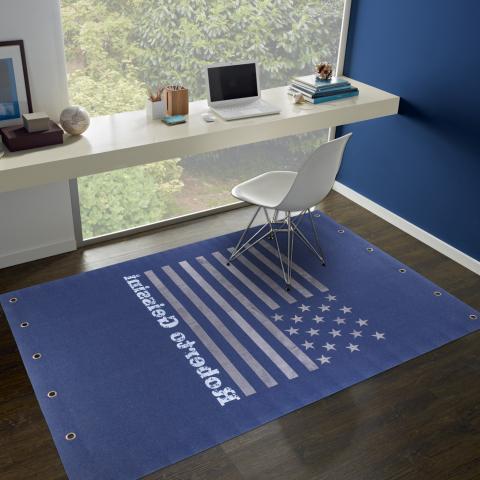Tapis bleu et vert TATENTMIL Bleu