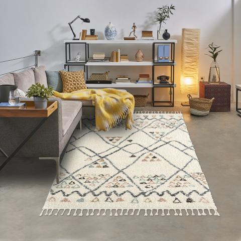 Tapis Berbère PASTEL D Crème