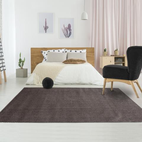 Tapis rond SOULA Marron