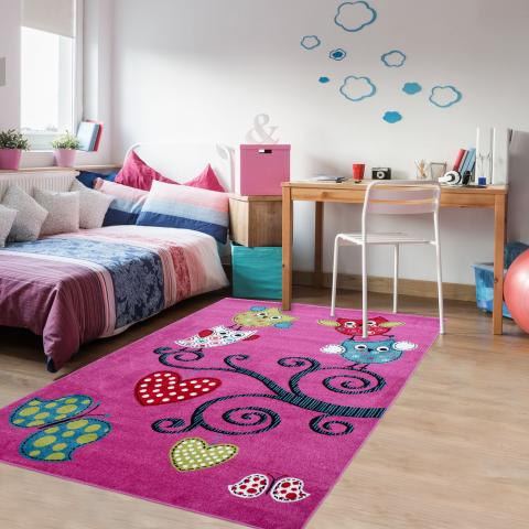 Tapis motif animalier KID'S Violet
