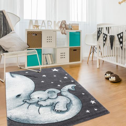 Tapis pour enfant ELEPHANT Bleu