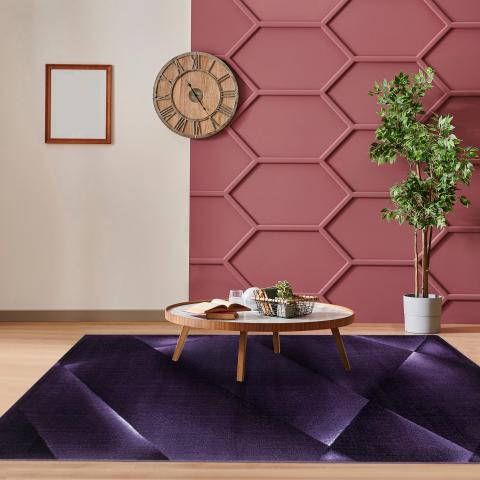 Tapis formes géométriques LISVE Violet