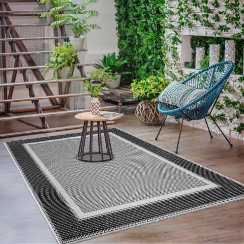 Tapis formes géométriques GRATI Gris