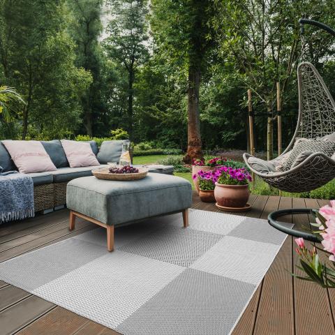 Tapis formes géométriques GRATIL Gris