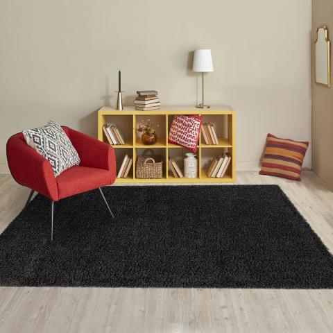 Tapis uni HINOU Noir