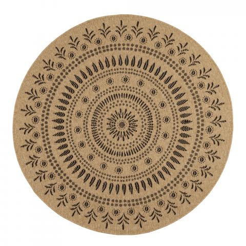Tapis en bois JUTE ART 6 Noir