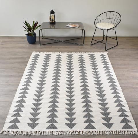 Tapis kilim BE REVERSIBLE Ecru