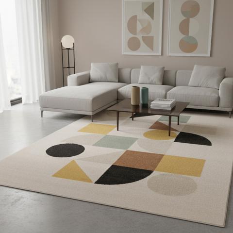 Tapis formes géométriques CONTEMULTI Multicolore