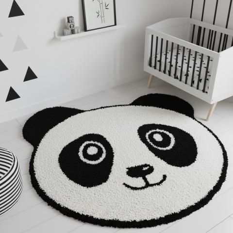Tapis pour enfant PANDA 100% BIO Blanc