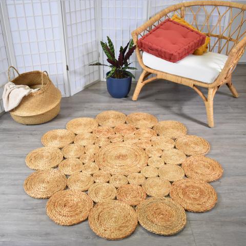 Tapis rond WOOD Beige
