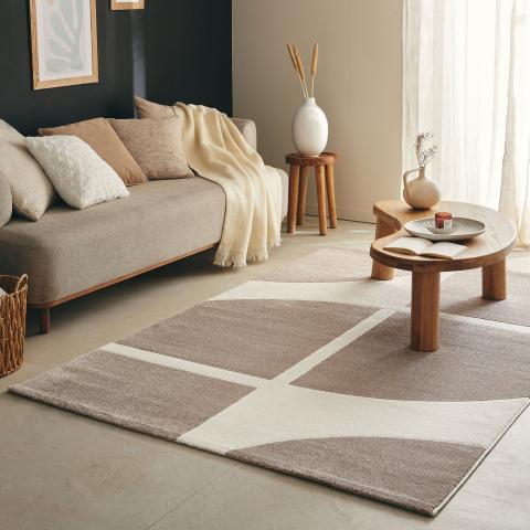 Tapis formes géométriques ECHO Beige